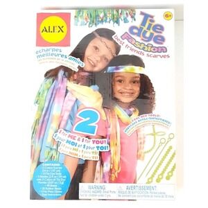 Alex Toys Tie Dye Fashion Best Friends Scarves Kit DIY Craft Set 2 Scarves NEW